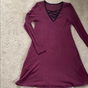 Burgundy dress